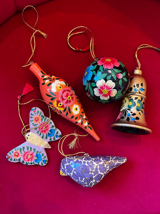 Hand Painted Holiday Assorted Ornaments